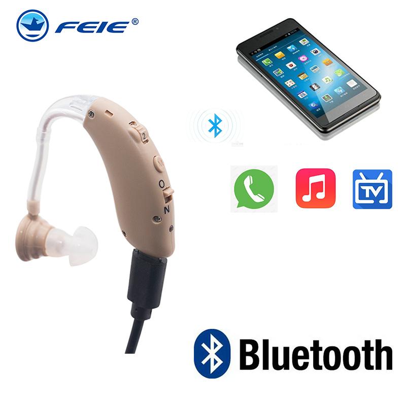 НОВЫЙ перезаряжаемый Bluetooth USB мини-цифровой слуховой аппарат Регулируемый тональный усилитель звука Портативный слуховой аппарат для глухих