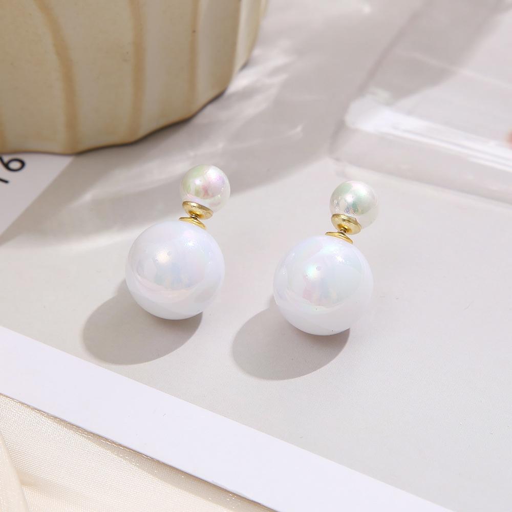 Fashion Ladies Pearl Earrings Detachable Double Earrings Wedding Engagement Earrings Bridal Accessories ARI