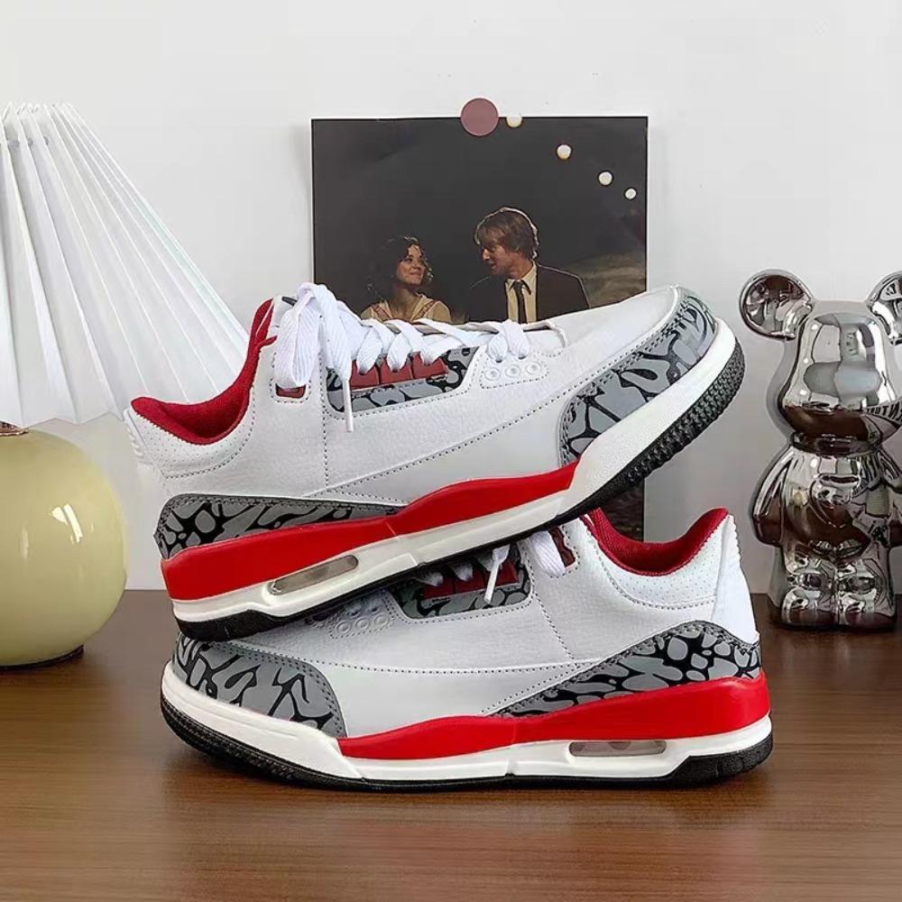 Мужские кроссовки Трендовые Колледж Цветовые блоки Подушка Белые туфли Дышащие спортивные туфли