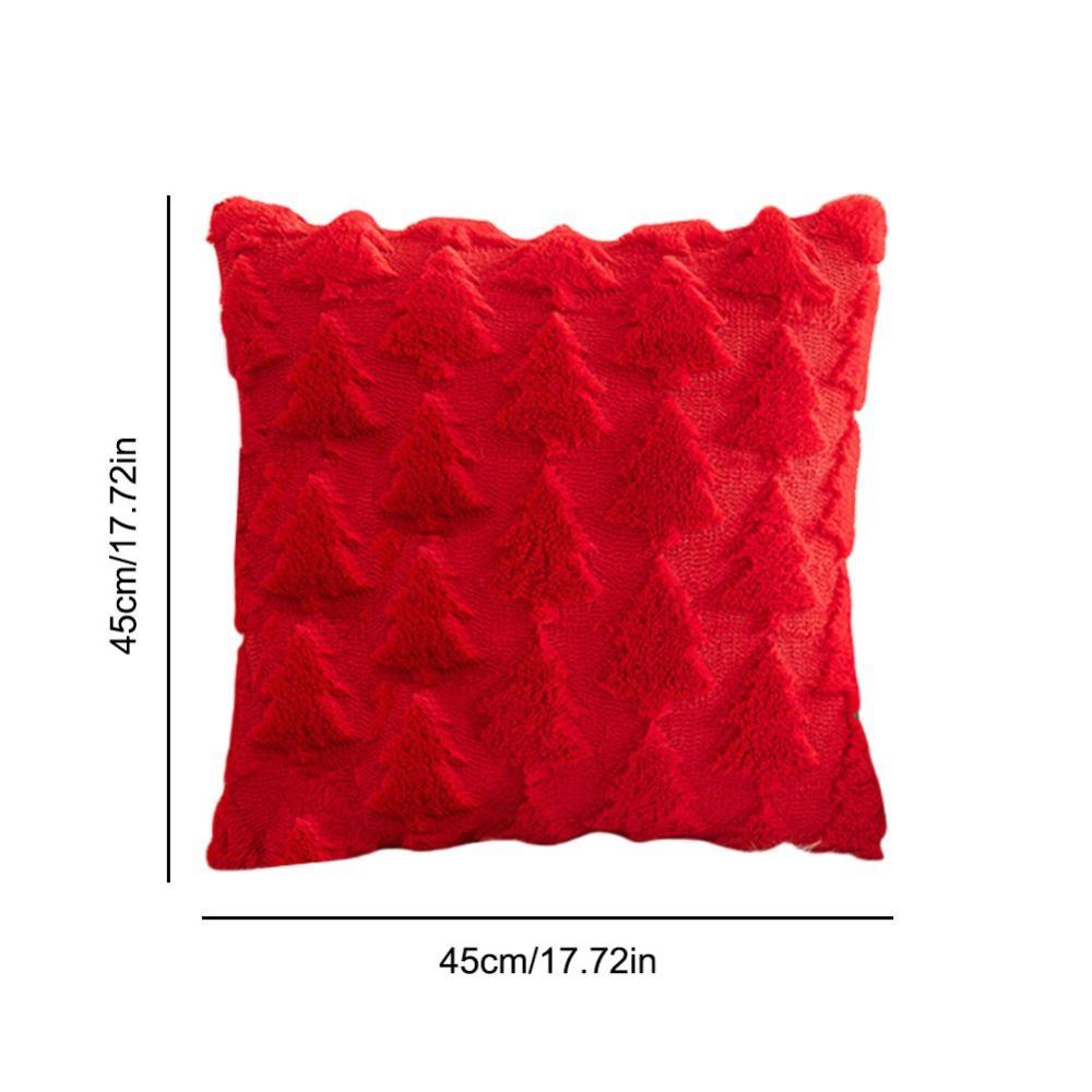 Soft Christmas Plush Pillowcase 3D Pattern Cushion Cover Comfortable Pillow Case Sofa/Bed