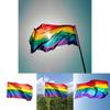 Vibrant Rainbow Lgbt Flag 5ft X 3ft Ideal For Festivals And Parades With Metal Eyelets