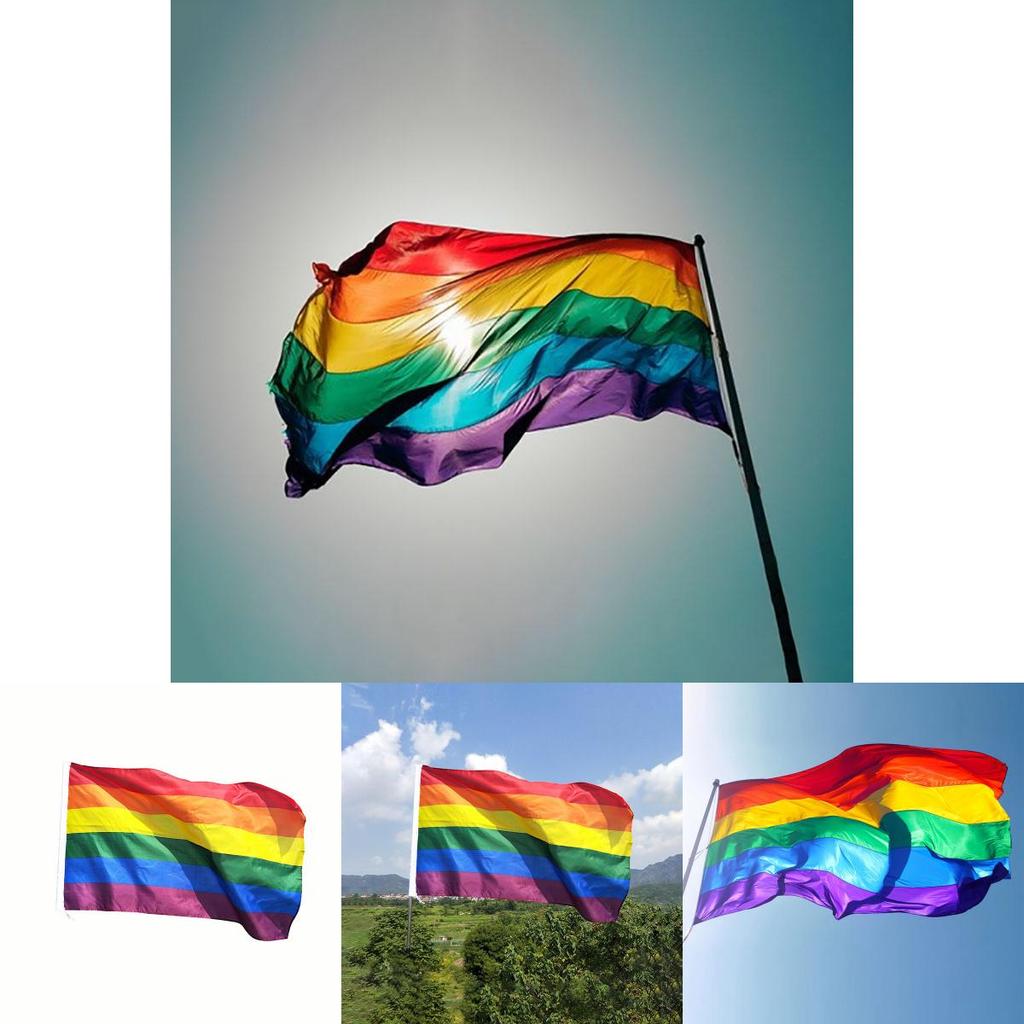 Vibrant Rainbow Lgbt Flag 5ft X 3ft Ideal For Festivals And Parades With Metal Eyelets