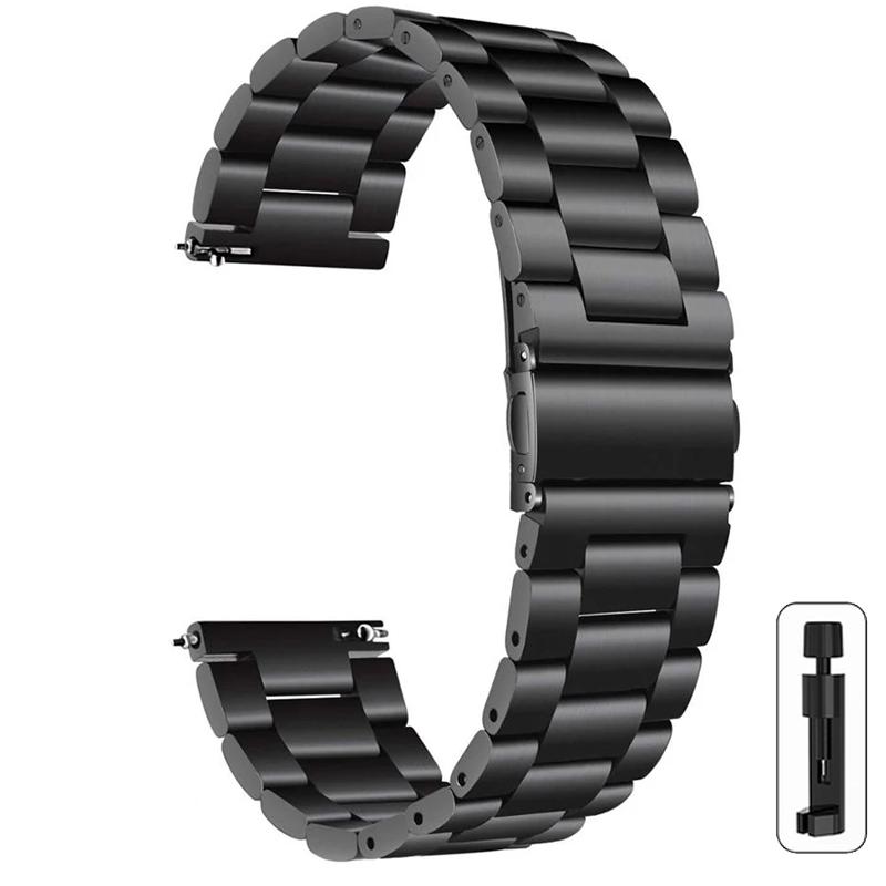 Ремешок для часов 22 мм 20 мм металлический ремешок для Samsung Galaxy Watch 6 5 4 40 мм 44 мм 6Classic 43 47 мм 5Pro 45 м ремешок из нержавеющей стали для Amazfit Correa