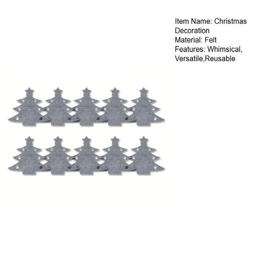 10 шт. Фетровые держатели для столовых приборов в форме елки, чехлы для столовых приборов для ножей и вилок, праздничный декор стола