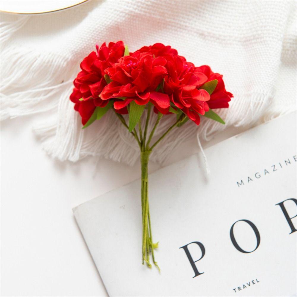 Мини-букет из искусственных гвоздик своими руками, искусственные растения, шелковый букет гортензий, украшение на День матери