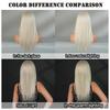 Silver White Layered Straight Wig for Women - Air Bangs Full Cap Wig, Party Halloween Cosplay Machine Made Wig, Silver Options Available