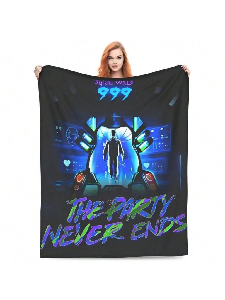 Juice Music Wrld Пушистые одеяла Вечеринка никогда не заканчивается Забавный плед для дивана Постельное белье Гостиная 200x150 см