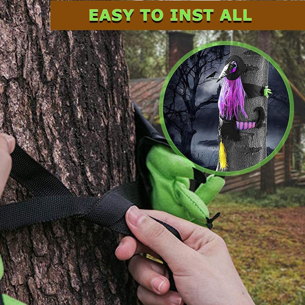 Halloween Crashing Witch Into Tree Witch Flying Prop Halloween Decoration Flying Witch Hitting Tree Funny Door Porch Tree Decors