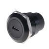 HangTon Панельный разъем-переходник USB C Type-C, Водонепроницаемый круглый сквозной соединитель для монтажной панели, Встраиваемый кабельный соединитель, Гнездо-Гнездо, 2 шт.