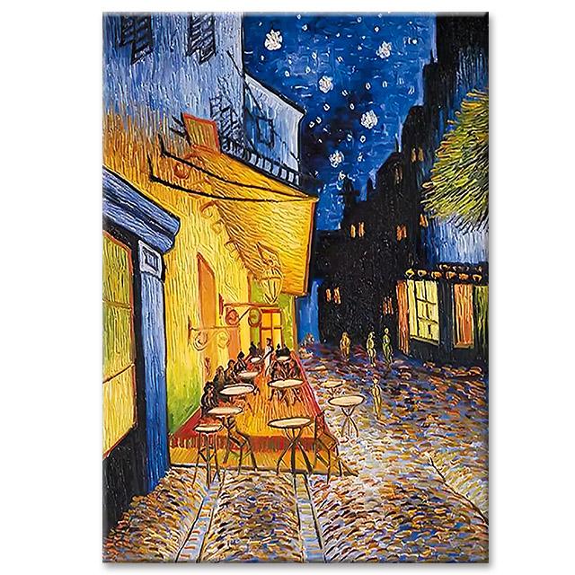 Знаменитая картина Ван Гога Кафе ночью Репродукция искусства Напечатано на холсте Настенное искусство Постер и картины для декора дома и комнаты