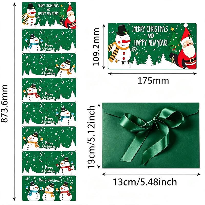 2026 Santa Claus Christmas Money Box with 10 Card Slots - US Dollar Red Envelope Surprise Party Gift