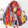 European and American Retro Totem Contrasting Scarf Summer New Sunscreen Contrasting Shawl Women