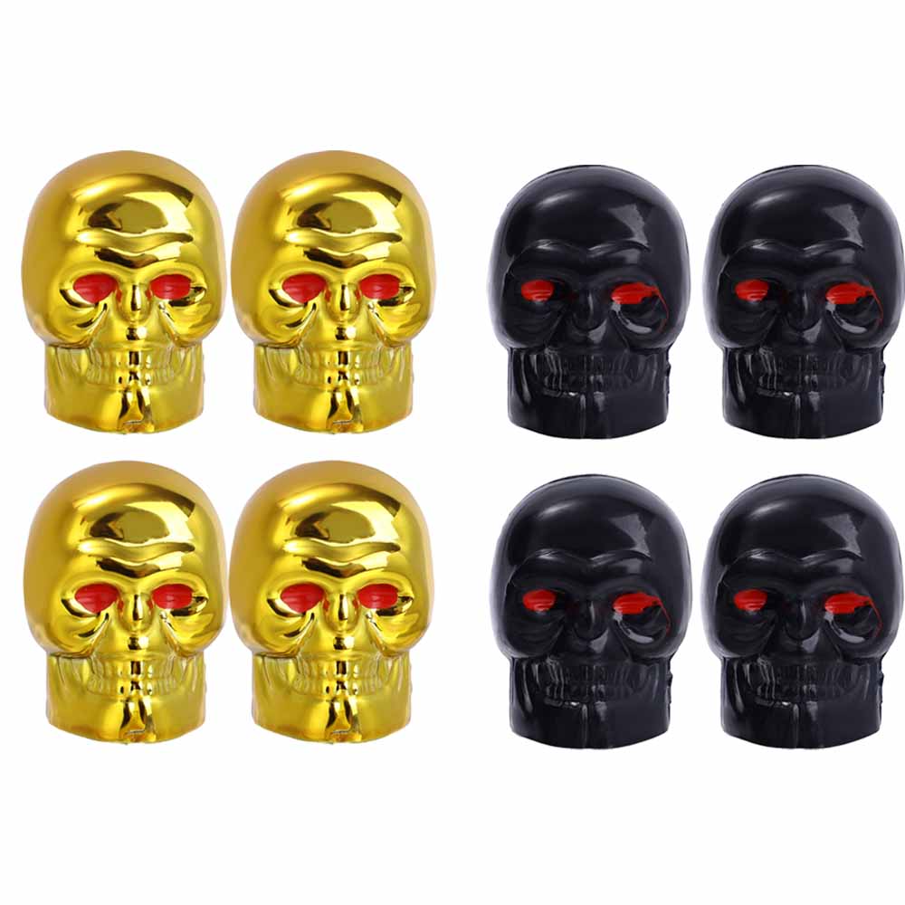 Крышка клапана автомобиля в виде черепа, колеса мотоцикла, шины, антикоррозийный медный сердечник, декоративная крышка штока клапана Шредера