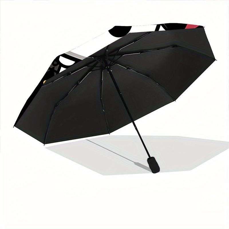 1pc Gothic Hello Kitty Automatic Umbrella 8-Bone Design Compact Gear for Outdoor Travel, Perfect Helloween Chrismas Gift for Friends or Family y250829