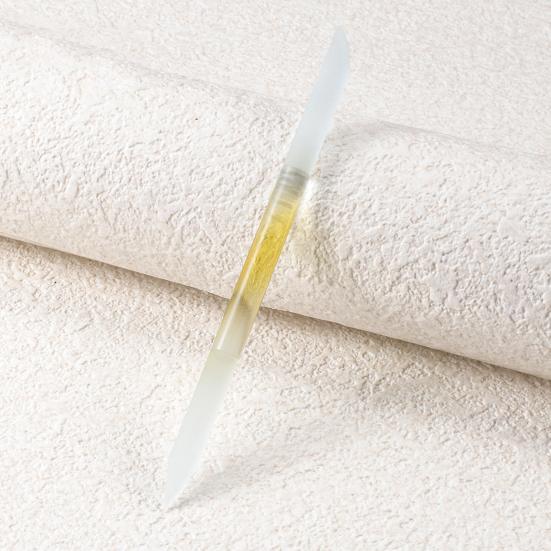 2Pcs/Set Glass Cuticle Pusher Nail File Easy Cleaning Double Sided Glass Manicure Stick with Imitation Leather Case Cuticle Remover Tool