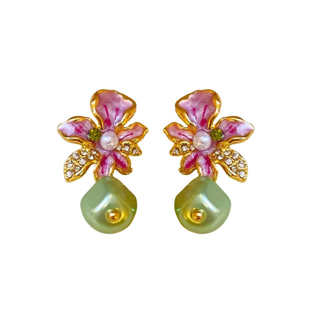 Light Luxury Bohemian Earrings Women Ear Jewelry Sweet Drop Earrings Flower Stud Earrings  Gift