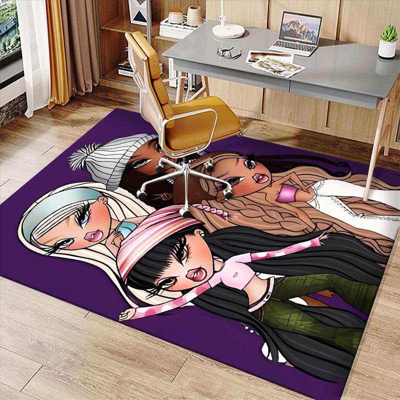 Bratz1 Printed Absorbent Washable Carpet, Non-Slip Bathroom Mats, Kitchen Rugs, Yoga Mat,Living Room Entrance, Camping Picnic Rugs