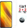 4в1 закаленное стекло для xiaomi poco m2 m2pro m3 m3pro m4 m4pro m5 m5s m6pro стекло объектив камеры защитный экран poco x3 x3gt nfc x4 x5 pro прозрачное стекло
