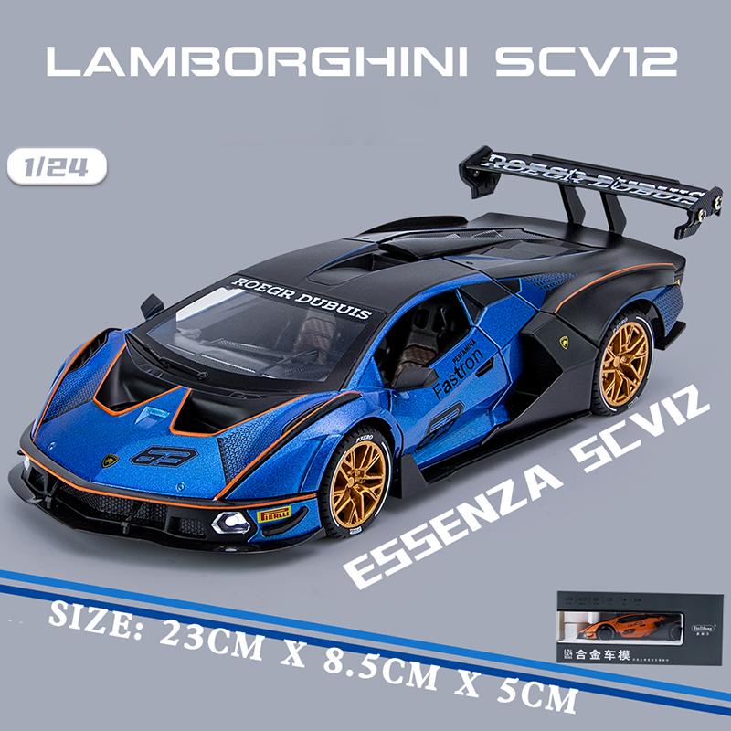 1/24 Lamborghini Essenza SCV12 Трековая версия Суперкар Сплав Металл Литой Модель Автомобиля Компьютерный Настольный Изысканные Декоративные Украшения