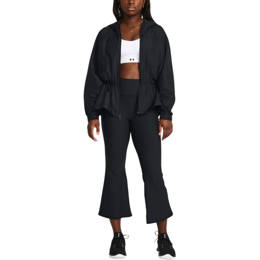 Under Armour Rush Vanish Elite однотонная тканая свободная тренировочная куртка с молнией во всю длину женские куртки черные 1382726-001