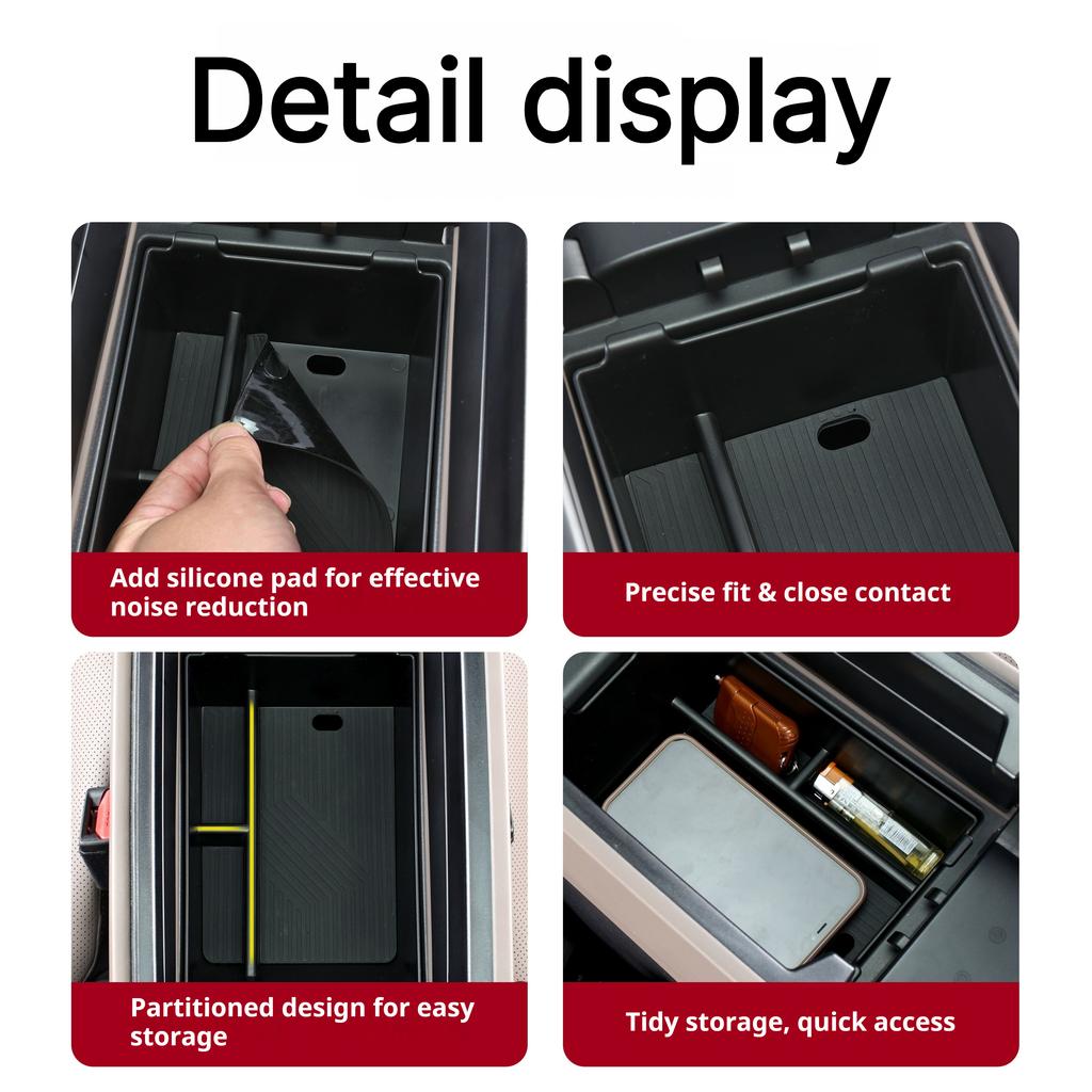For Omoda C7 7 SHS Phev 2026 Armrest Storage Box Center Console Layered Organizer Tray Interior Accessories