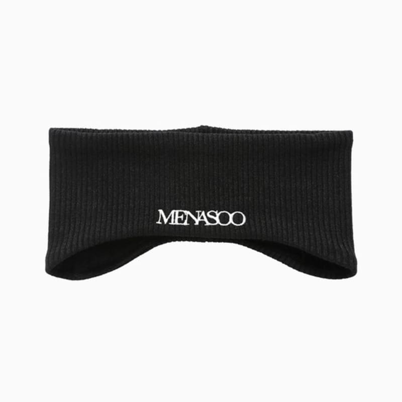 MENASOO Мужская двусторонняя шерстяная повязка на голову_Черная