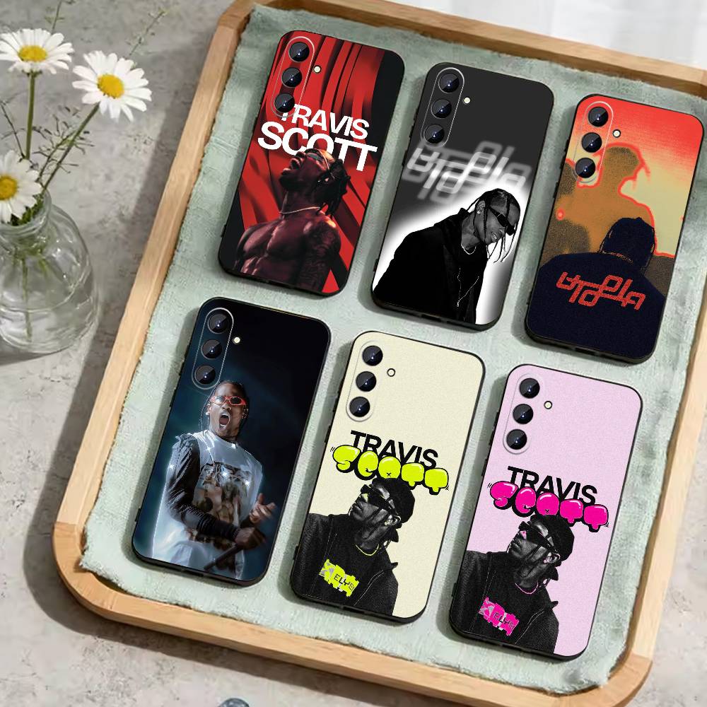 Чехол для телефона Travis Scott для Samsung Galaxy A73, A21s, A22, A31, A52, A53, A71, A41 Мягкий черный корпус