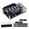 GeeekPi GeeekPi Quad FPC PCIe HAT для Raspberry Pi B14 HAT 1 к 4 Интерфейс PCIe с 40-контактным разъемом GPIO для Raspberry Pi 5 5,