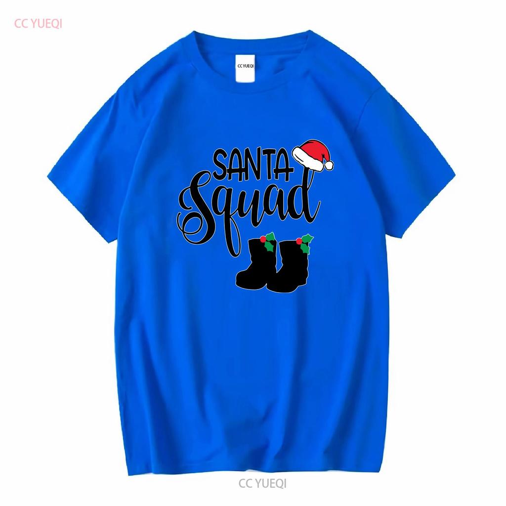 Santa Squad Christmas festive Mens T shirt secret holiday xmas gift vintage Washed Top For Everyday Wear homme Casual graphic
