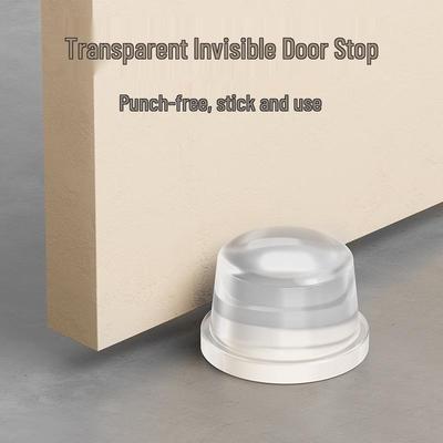 Прозрачный силиконовый стопор для двери без сверления и противоударная накладка