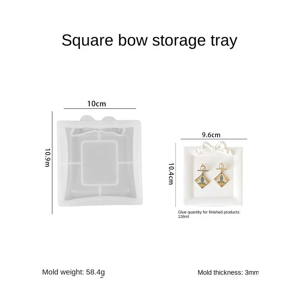 Прямоугольный лоток для хранения, силиконовая форма, пустые формы для литья из смолы, украшение для дома