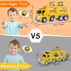 Toys Truck, Baby Toys Car Set with Play Mat/Storage Bag, 7 In 1 Construction Big Carrier Vehicle for Age 1-2 Boys Birthday Gifts for Kids Age 2-4
