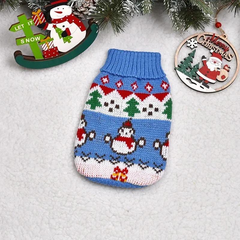 1PC Warm Pet Dog Sweater Winter Dog Clothes Knitted Puppy Cat Coat French Bulldogs Small Medium Dogs