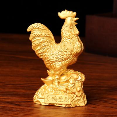 Металлический зодиак Юань Баоцзи, настольное украшение для дома и учебы, благоприятный имитированный медный слиток, золотой петух приносит деньги
