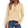 Women's Solid Color Long Sleeve Shirts Elegant Casual Tops Trendy Shirts Tops