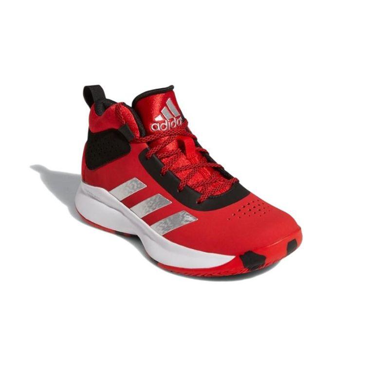 adidas Cross Em Up 5 J Wide Ярко-красные серебристые металлические детские кроссовки Core-Black GX4791