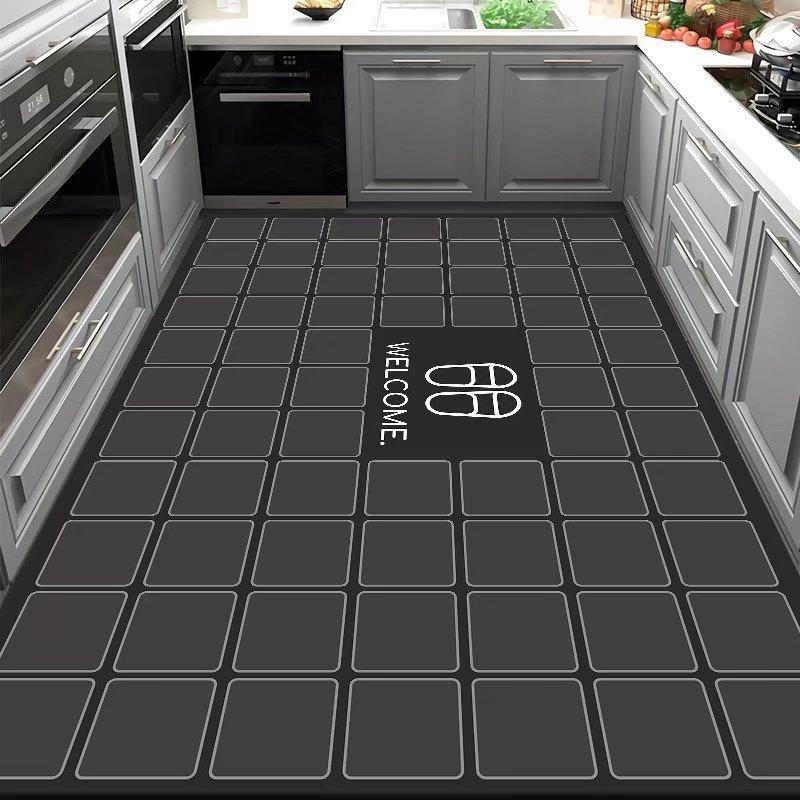 PVC Kitchen Thick Mats Waterproof Home Decoration Area Rug Large Anti-greasy Foot Mat Non-slip Carpet Modern Living Room Carpets