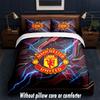 Дизайн Manchester United Постельное белье 1 пододеяльник + 2 наволочки Мягкое дышащее домашнее постельное белье