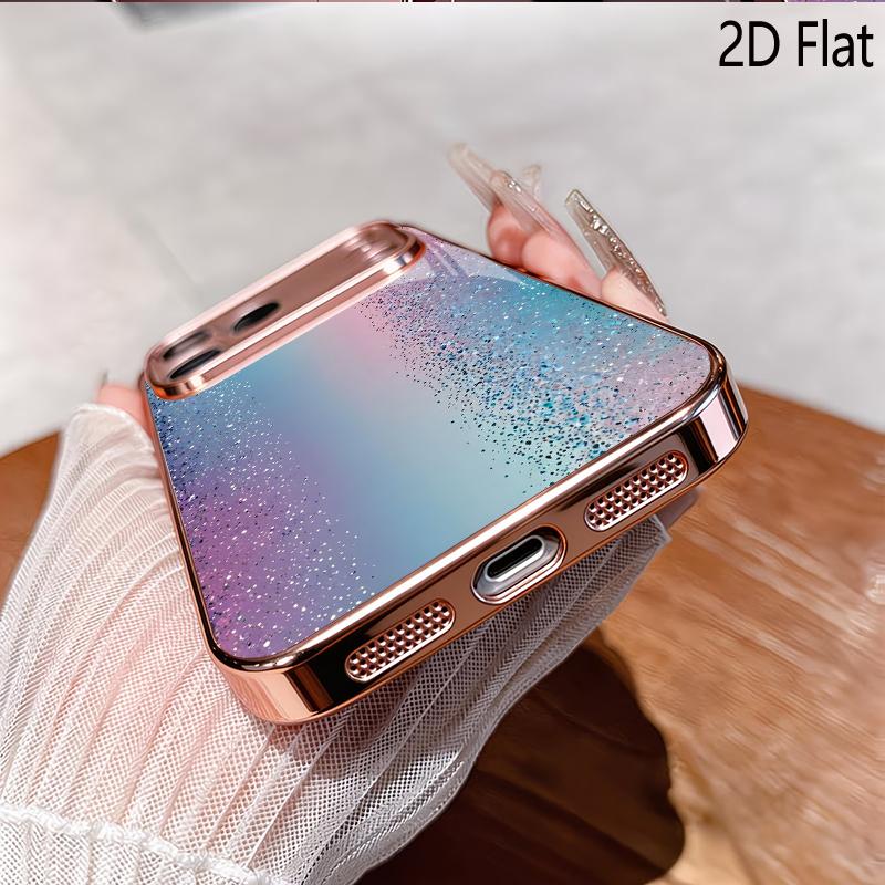 Itter 2DFlat Для iPhone17 18 16 15 14 13 12 11 Pro Max XS XR 8 7Plus Чехол для телефона Ударопрочный Защитная задняя крышка