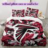football Logo Pattern Bedding Quilt Set Quilt Cover Pillowcase Home Decoration Birthday Gift (1*duvet cover+ 2*pillowcase, without core)