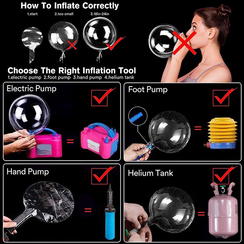 Светящиеся шары, светящиеся шары, светодиодные шары Bobo Fairy Lights, шары с 10-футовыми огнями, гирлянды, гелиевые светящиеся шары на день рождения