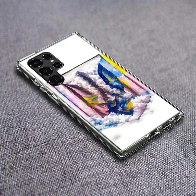 Новый чехол для телефона с флагом Украины для Samsung Galaxy S21 Plus S24 S23 S20 FE S22 S26 Ultra S25 Edge TPU Capa Чехлы Покрытие Ударопрочный