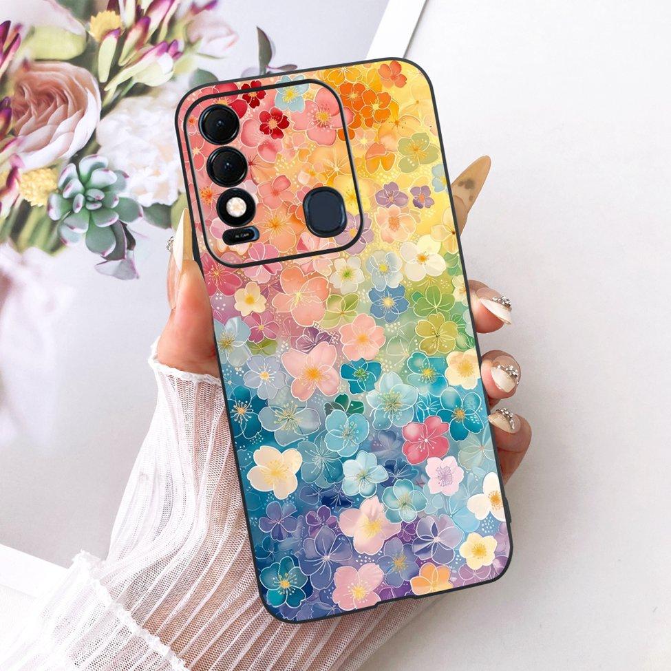 Phone Case For Tecno Spark 8 Cover Silicone Cute Cat Fashion Funny Painted Funda For Spark8 Tecno KG6k KG6 Casing