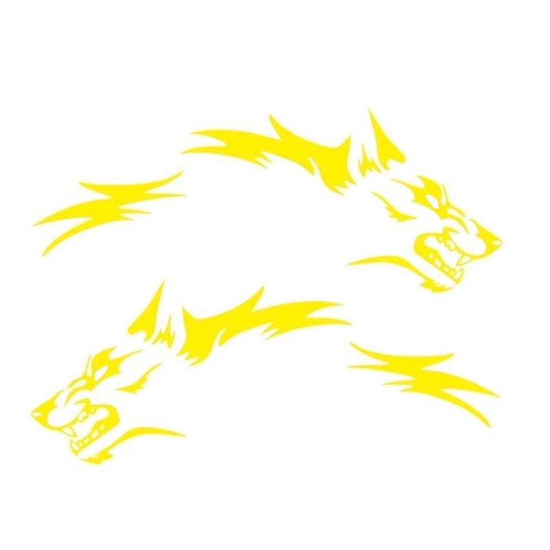 Наклейка «Волк», персонализированная модификация автомобиля, украшение, наклейка «Голова волка», агрессивная и свирепая наклейка, водонепроницаемая и солнцезащитная.