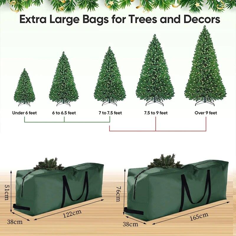 Christmas Tree Bag Oxford Foldable Christmas Tree Decoration Wreath Storage Bags Christmas Utenciles Garland Home Storage Bag