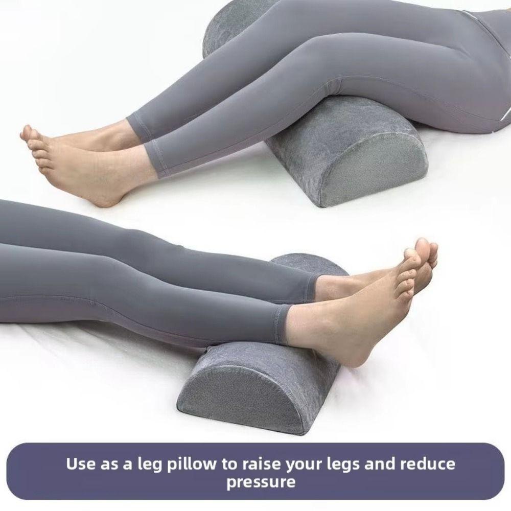 Half Cylinder Half Moon Bolster Pillow Removable Cover Semi-Roll Knee Pillow Home Use