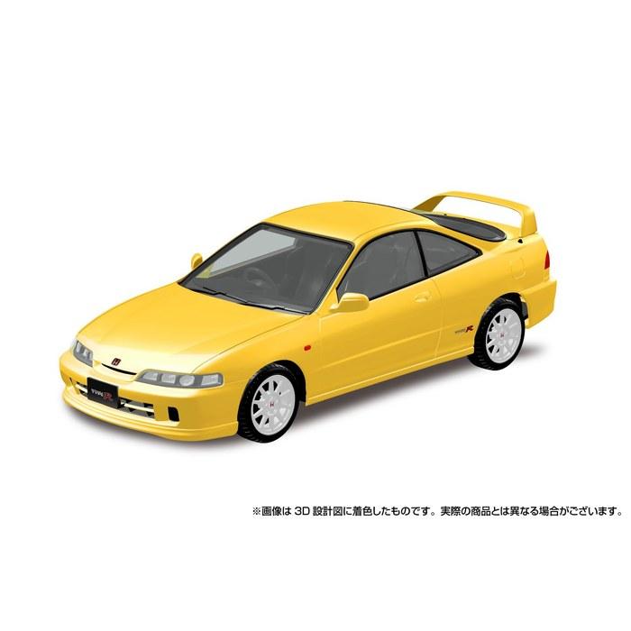 Aoshima Snap Kit No. 22-SY Honda DC2 Integra Type R (Sunlight Yellow) 1/32 Scale Pre-Painted Plastic Model