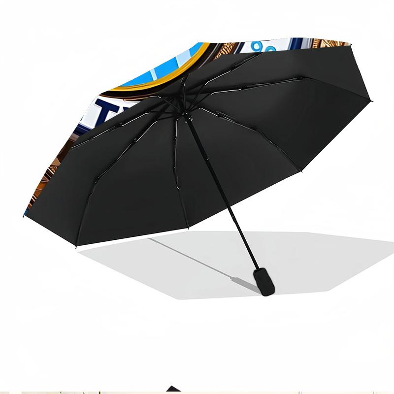 Manchester Football FC Print Automatic Open Close Umbrella, Portable Foldable Umbrella, for Outdoor Commute Camping Trip, Ideal Birthday Gift