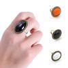 Vintage Retro Oval Adjustable Open Ring Women Fashion Party Banquet Jewelry
