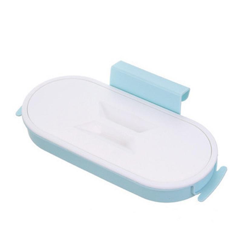 1 Pc Portable Plastic Garbage Hanging Bag Kitchen Trash Storage Rack Bag Hook Scouring Pad Dry Shelf Holder ADM